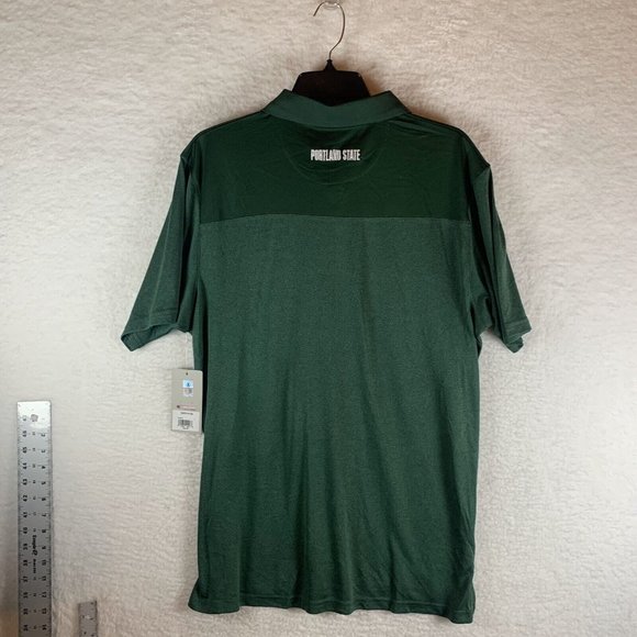 Colosseum‎ Polo Shirt Men's Large Green Polyester Portland State Vikings 7248 - Picture 7 of 8